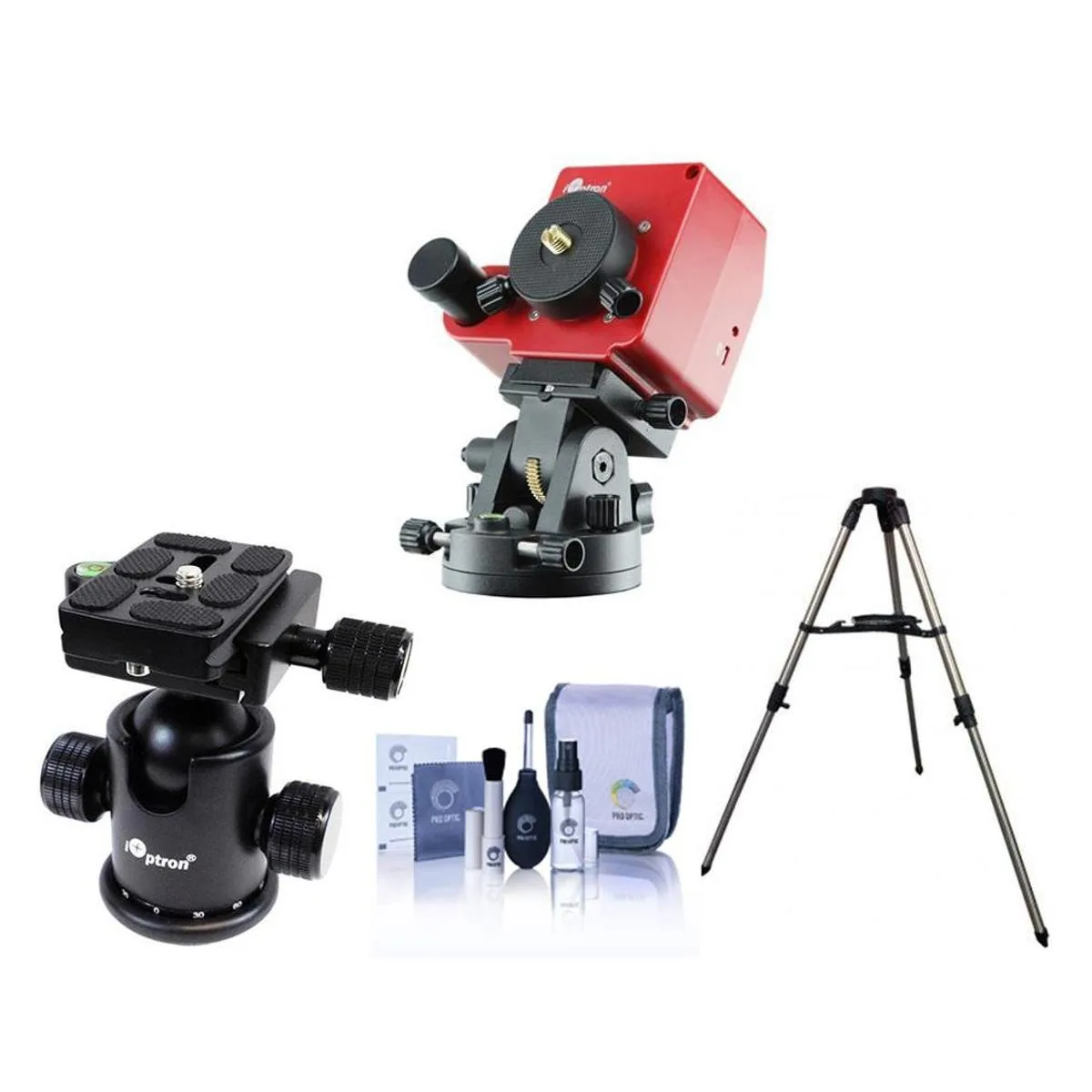 iOptron iOptron SkyTracker Pro Camera Mount with Polar Scope, Ball Head v2, Stainless Steel Tripod, Cleaning Kit — product photo