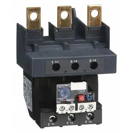 Schneider Electric LRD4365 thermal overload relay, grey enclosure, screw terminals, direct contactor mount