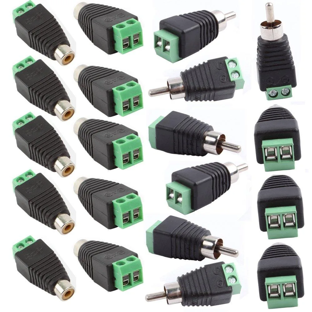 Boxwave Boxwave RCA Screw Terminal Audio Adapter 10 Male 10 Female 20pcs — product photo