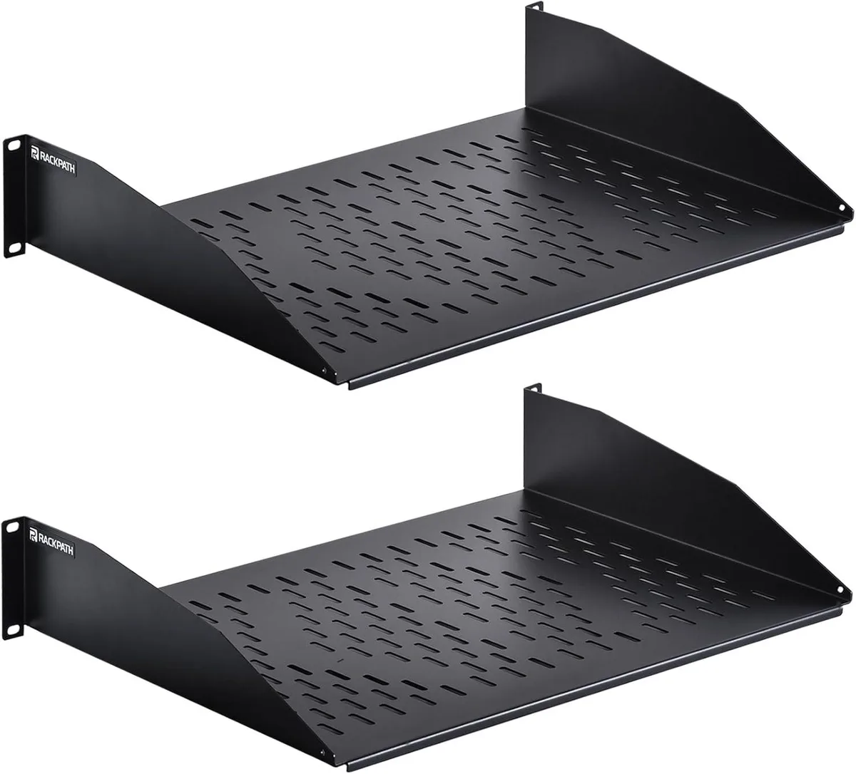 TAURKENAM TAURKENAM 2U 14in Cantilever Server Rack Shelf 2-Pack 55lbs — product photo