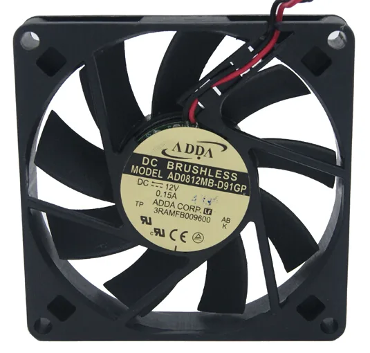 OEM Industries OEM Industries AD0812MB-D91GP 80mm Ball Bearing CPU Cooler 12V 0.15A 2500 RPM 24.95 CFM 2-Pin — product photo