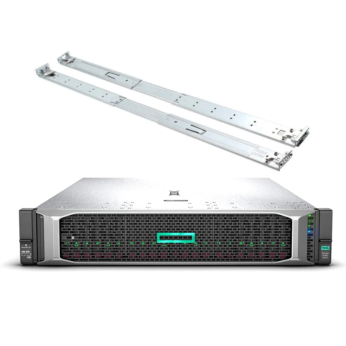 HP HP ProLiant DL385 Gen10 rack server 2×EPYC 7302 16-core 3.0GHz 64GB 7.68TB SSD RAID rail kit — product photo