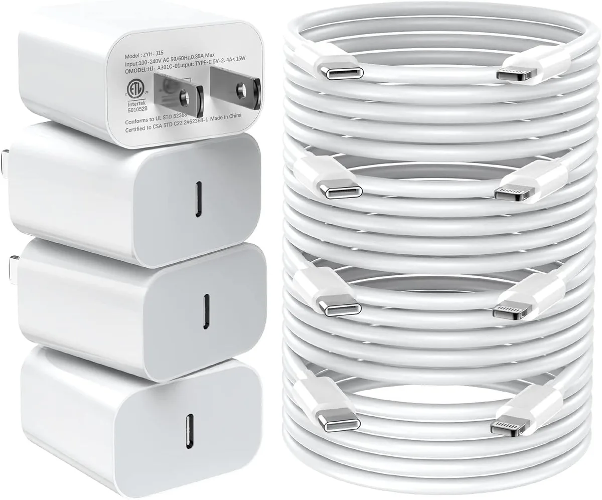 OmniTrade OmniTrade 20W PD USB-C Charger 4-Pack 6ft Cable — product photo
