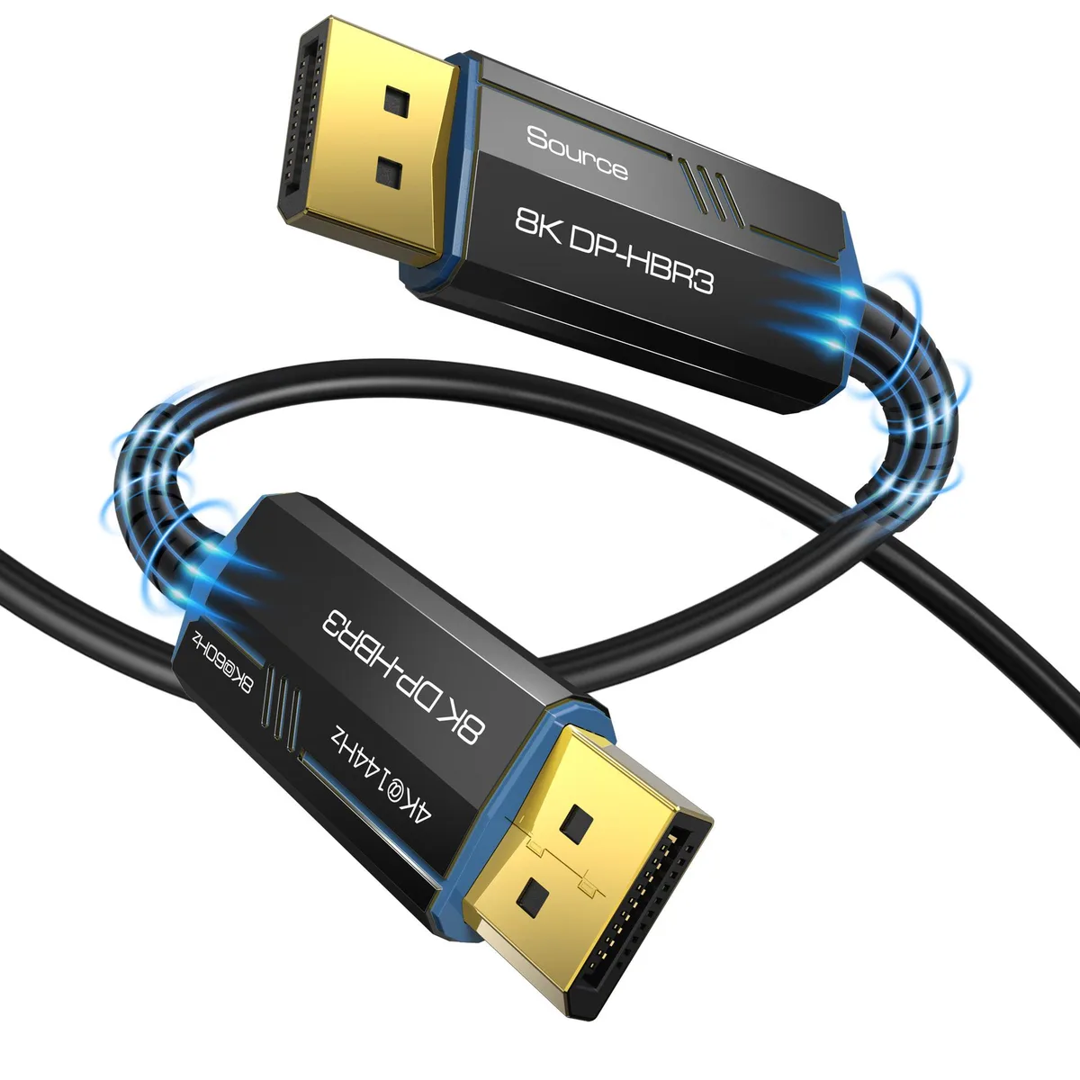 LUOM LUOM TJ-A077 DisplayPort 1.4 fiber optic cable 10m 8K@60Hz 4K@144Hz 32.4Gbps — product photo