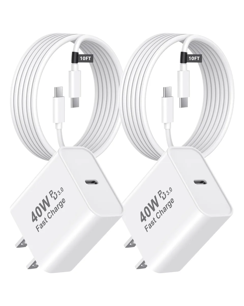  FUHAYA XHD-PD20W 40W USB-C iPad charger 10 ft — product photo