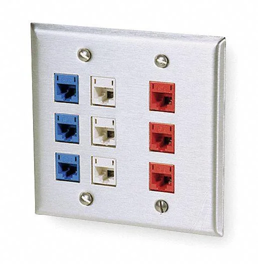 Hubbell Incorporated Hubbell Incorporated SSF206 6-Port Wall Plate — product photo