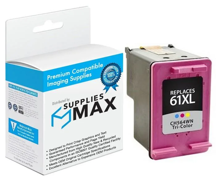 SuppliesMax SuppliesMax HP 61XL CH564WN Color High Yield Ink Cartridge 330 Pages — product photo