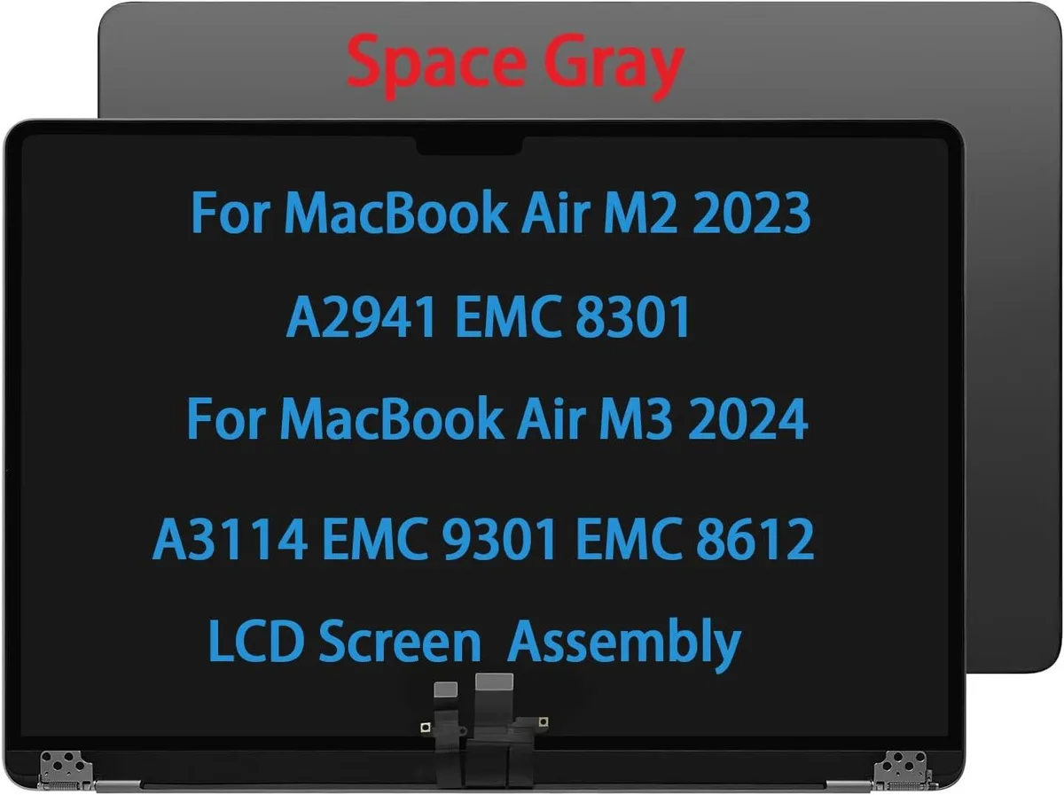NUOLAISUN NUOLAISUN 15" MacBook Air M3 A3114 M2 A2941 LCD Screen Space Gray — product photo