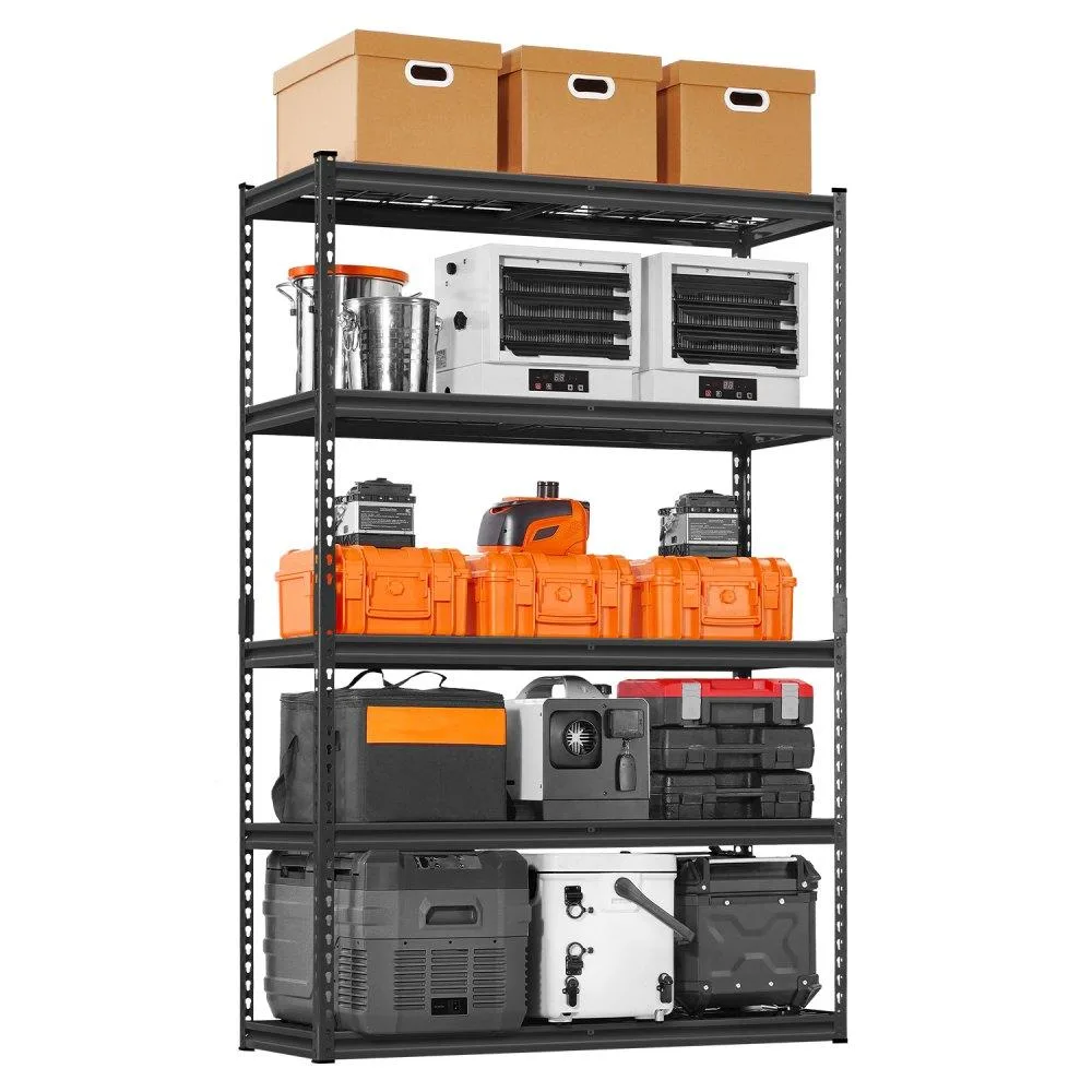 VEVOR VEVOR 5-Tier Storage Shelving 18" D x 48" W x 72" H 2500 lbs Black — product photo