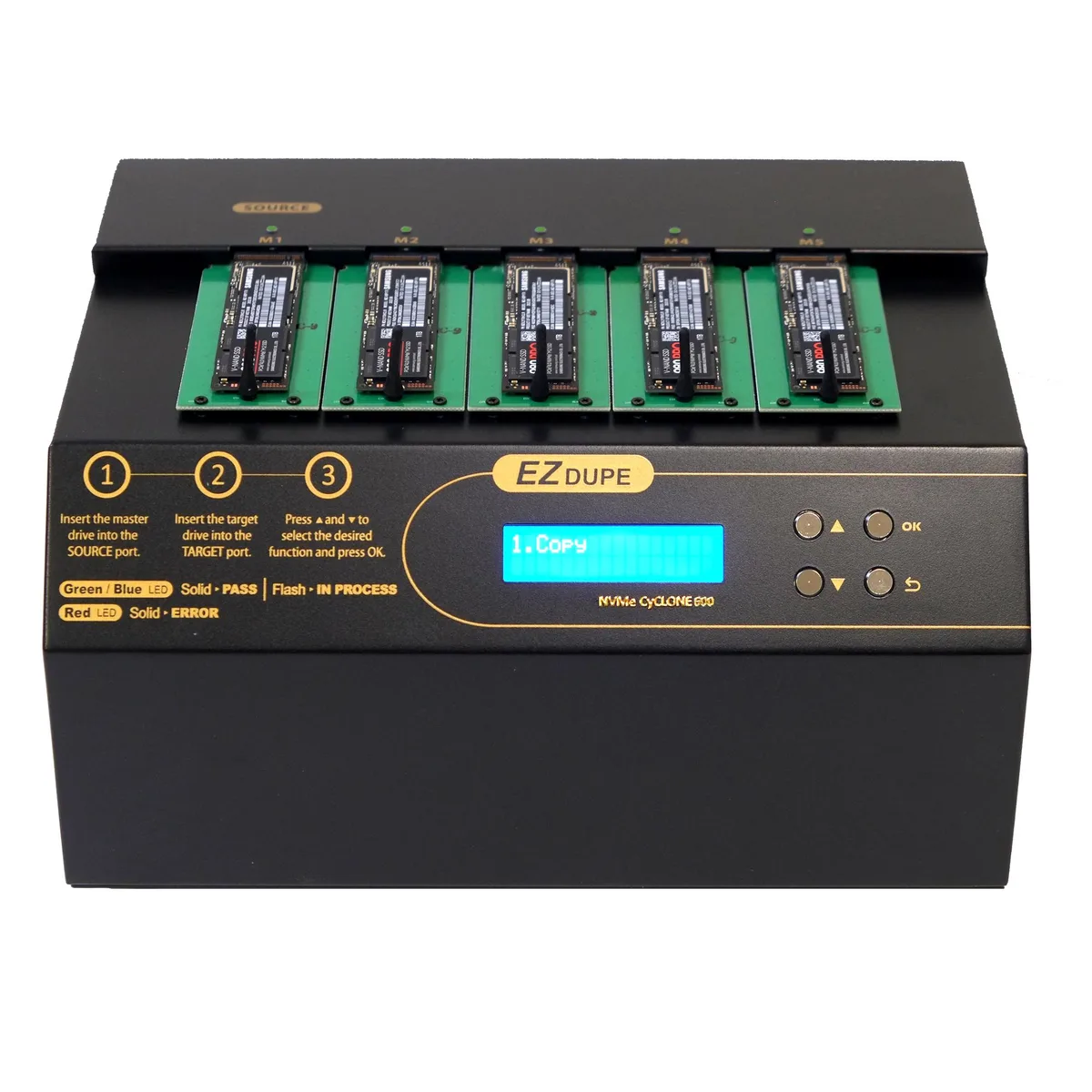 EZ Dupe, Inc. EZ Dupe NVMe Cyclone 600 1-to-4 Duplicator — product photo