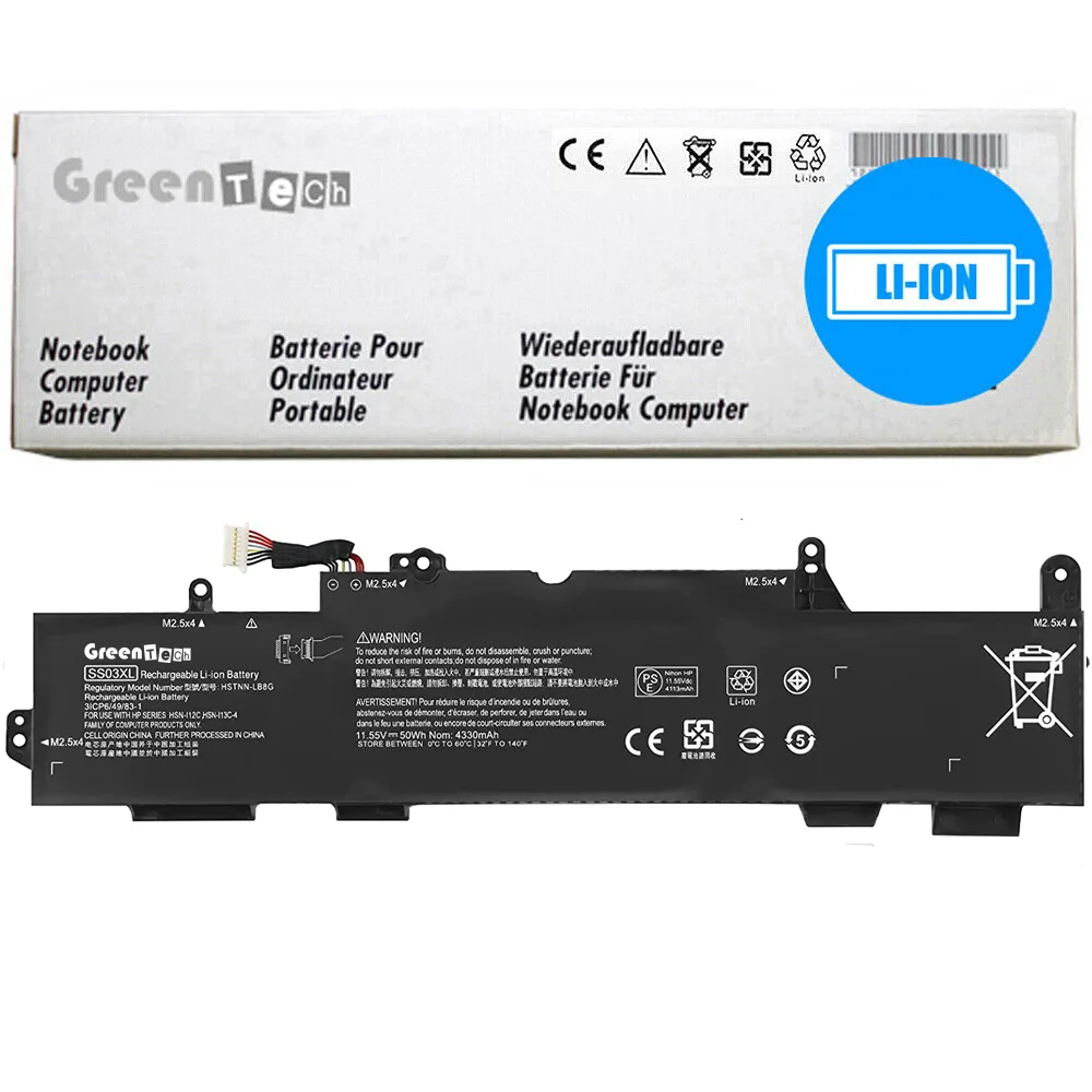 NShi NShi SS03XL laptop battery 11.55V 50Whr 3 cell 4329mAh — product photo