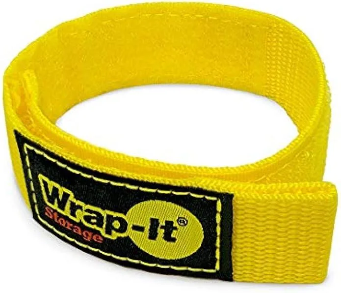 TAURKENAM TAURKENAM Hook and Loop Cord Wraps 12 inch 12 Pack Yellow — product photo
