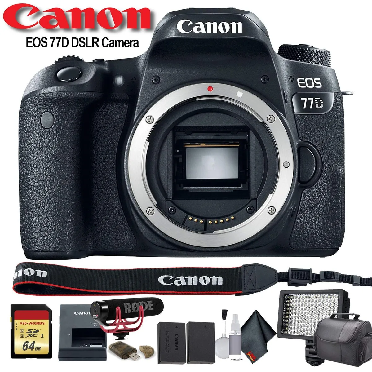 Canon International Canon EOS 77D DSLR Camera Advanced Bundle 1892C001 — product photo