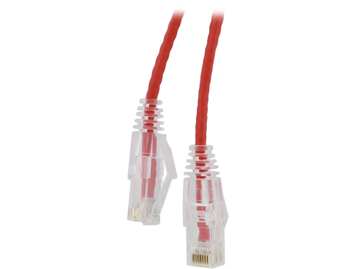 Nippon Labs Nippon Labs SLCAT6-28-2RD Cat6 network ethernet cable 2ft 28AWG red — product photo