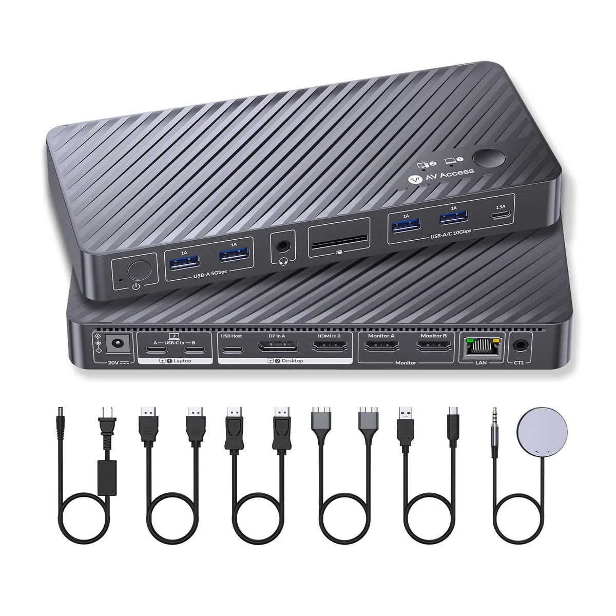 v AV Access v AV Access iDock M10 10-in-1 KVM Docking Station — product photo