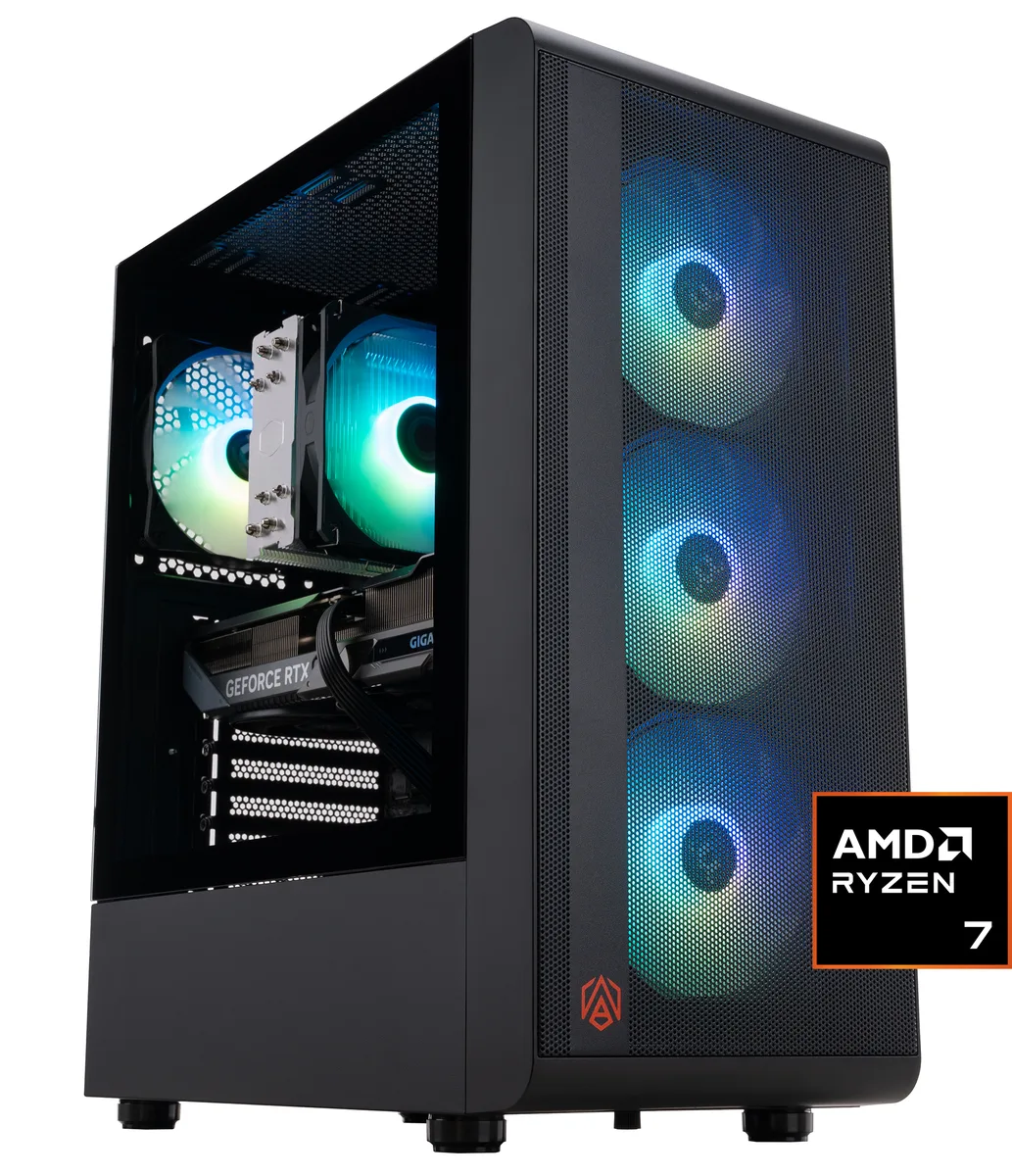 ABS ABS SR7700X5070 Gaming PC Ryzen 7 7700X RTX 5070 32GB 2TB — product photo