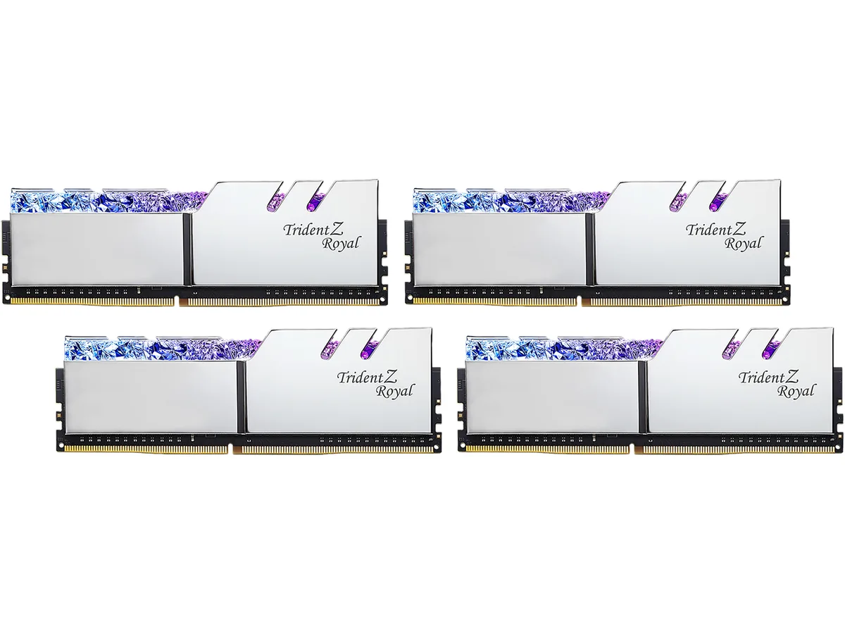 G.SKILL G.SKILL F4-3600C18Q-32GTRS Trident Z Royal 32GB (4 x 8GB) DDR4 3600 CL18 desktop RAM — product photo
