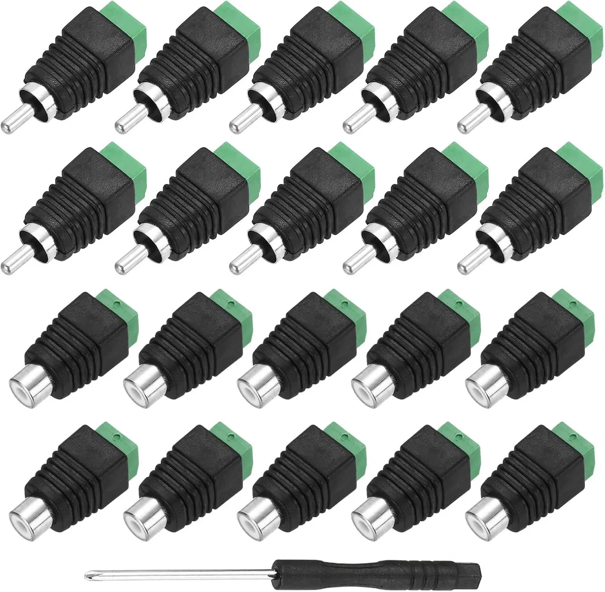 Boxwave Boxwave RCA Solderless Adapter 8 Pack Black 50VBoxwave RCA Solderless Adapter 8 Pack Black 50V — product photo