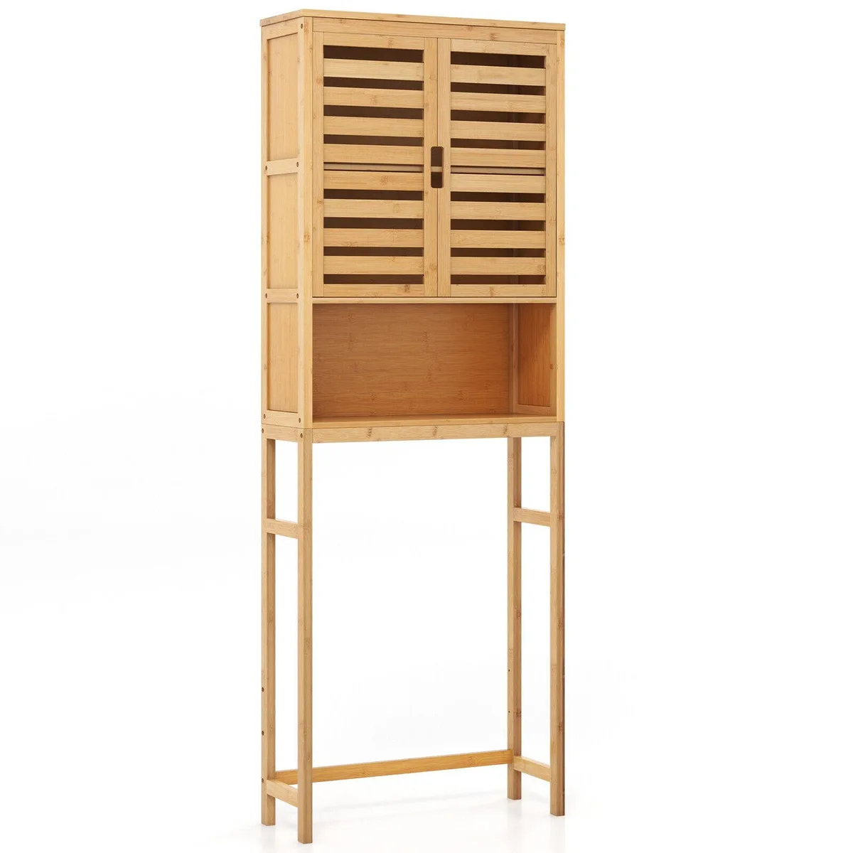 SlickBlue SlickBlue Bamboo Over-Toilet Storage Cabinet 24.5" x 9" x 67" Antique Copper Finish — product photo