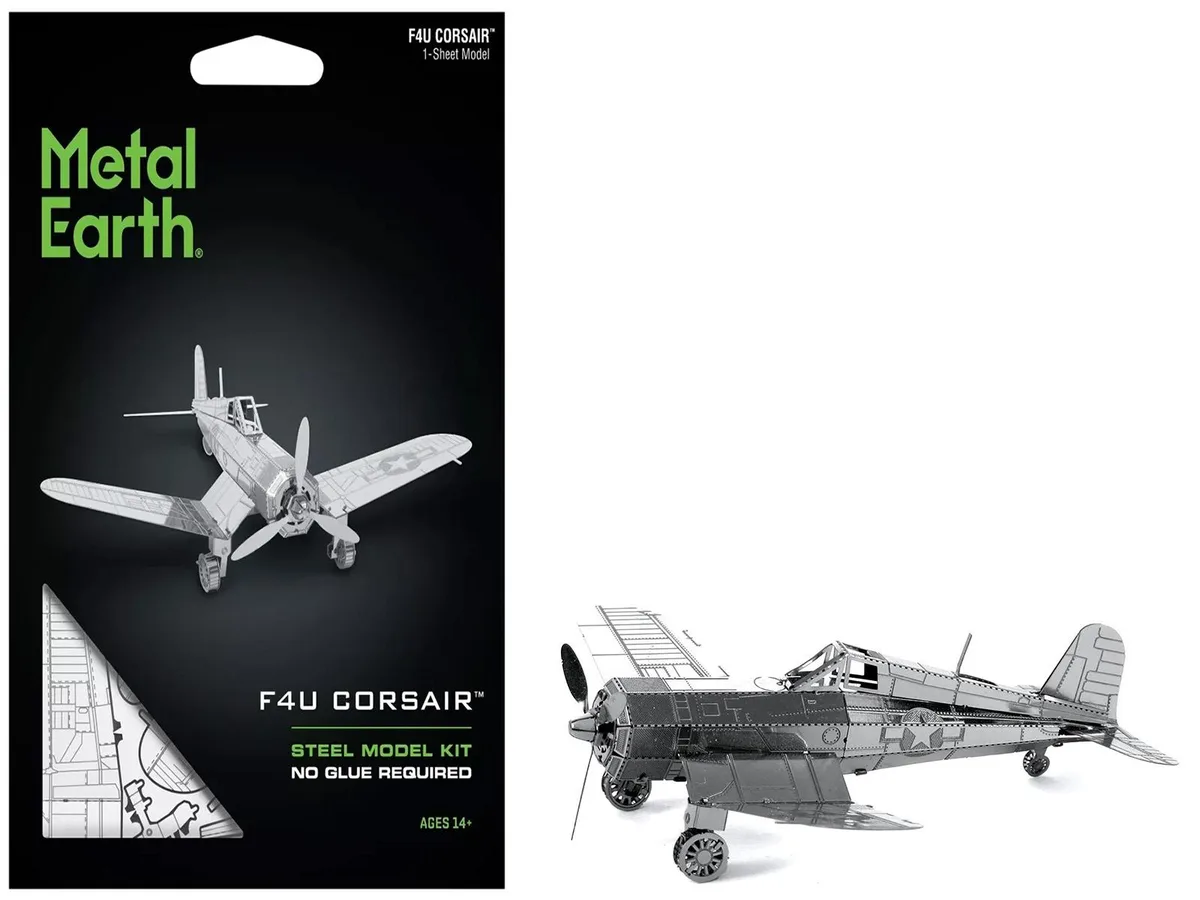Metal Earth Metal Earth Vought F4U Corsair "United States Navy" Steel Model Kit 18 parts Moderate Difficulty — product photo