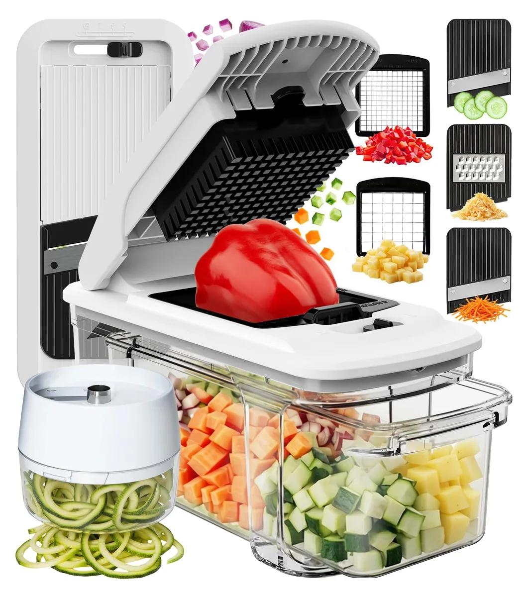  Ninja Mandoline Slicer and Chopper 6 in 1 1.2L 3.7lb Black/White — product photo