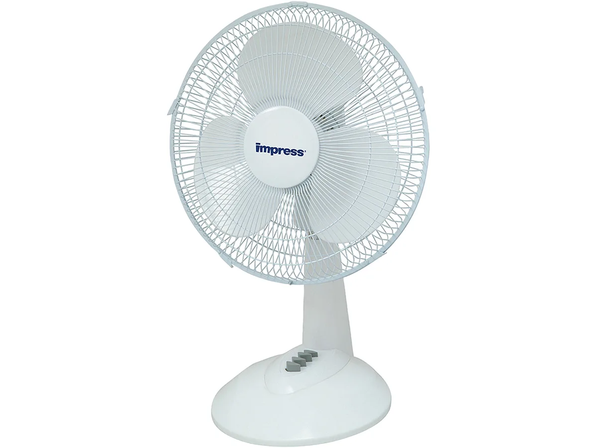 Impress Impress IM-712W 12" White Table Fan 90° Oscillation 3 Speeds — product photo