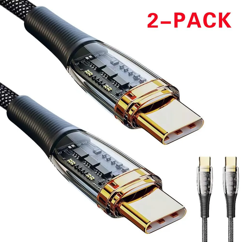 LUOM LUOM Essager XJ USB-C Cable 100W 5A 3.3ft Black 2 Pack — product photo