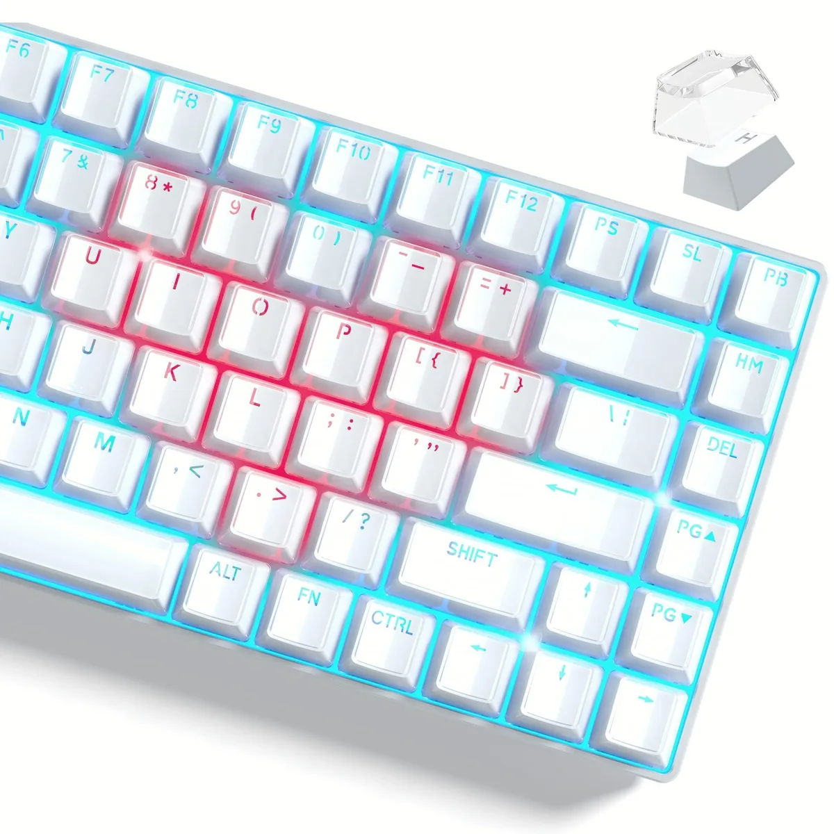 Womier Womier Lusterfly Jelly Keycaps White 118 Keys OEM Profile 60 75 100 Percent — product photo