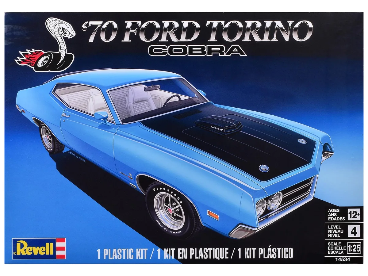 Revell Revell 1970 Ford Torino Cobra 1/25 Scale Model Kit 128 Parts — product photo