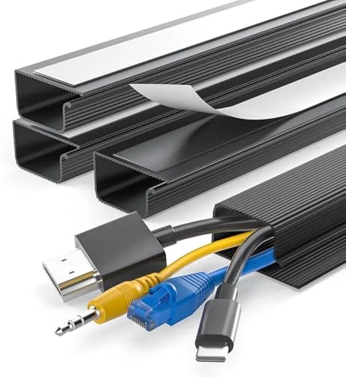 usbroway usbroway J Channel Cable Raceway 4 pack 62.8 inch cord cover — product photo