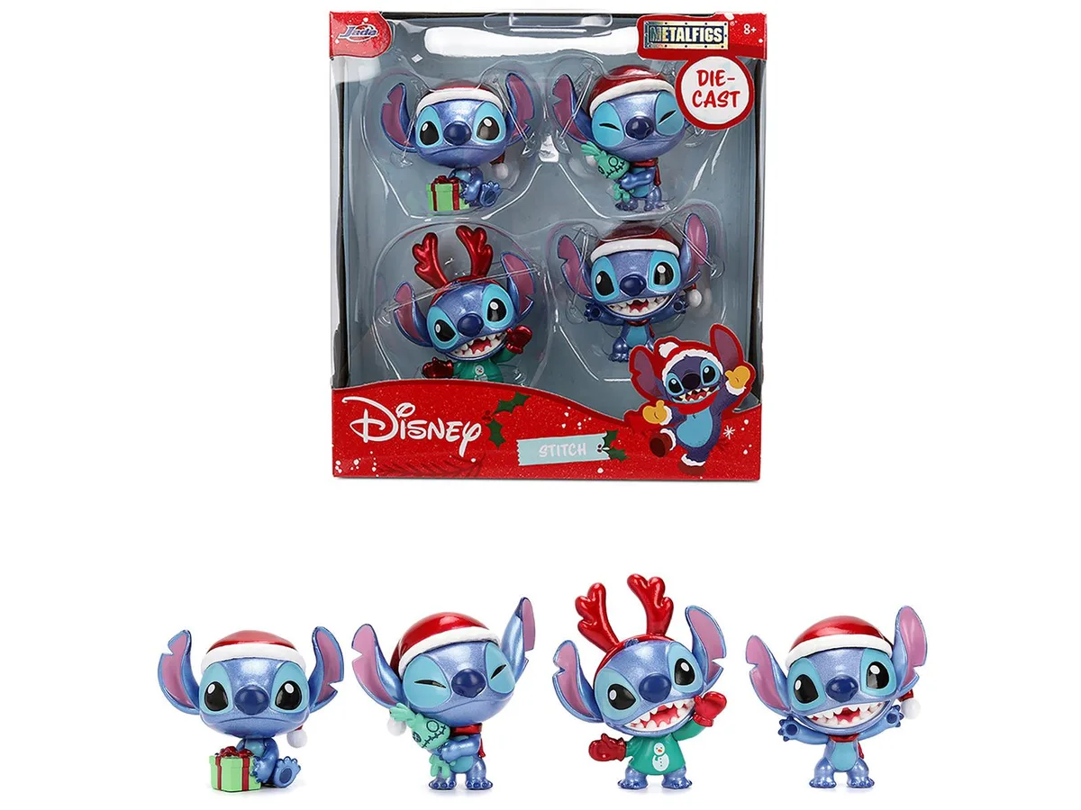 Jada Jada Disney Stitch Christmas Edition Metalfigs 4-pack 2.5 inch figures — product photo