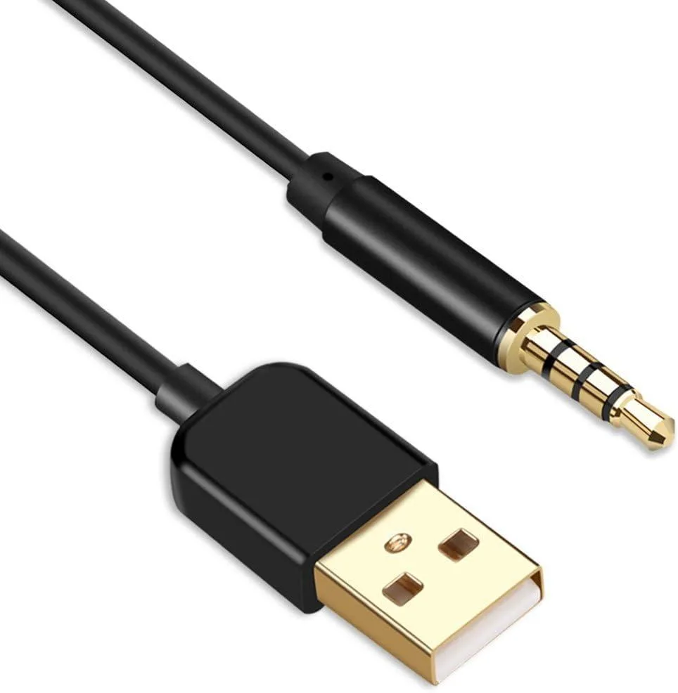 FLEANE FLEANE 3.5mm to USB 2.0 Charge Sync Cable .8m 2.6ft Black — product photo