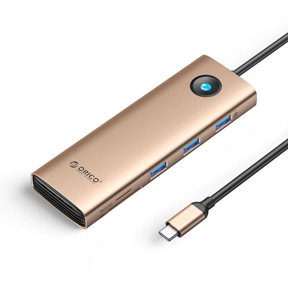 Orico Orico 9-in-1 USB-C Docking Station Gold — product photo