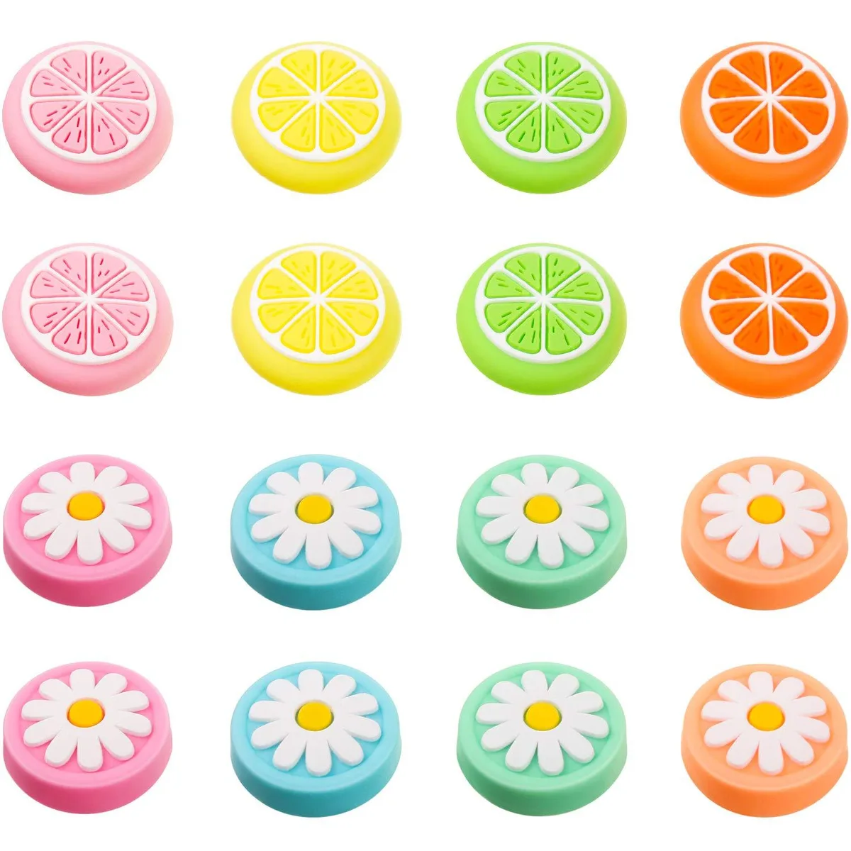 Sumind 16-Pack Fruit Lemon & Flower Thumb Grip Caps — product photo