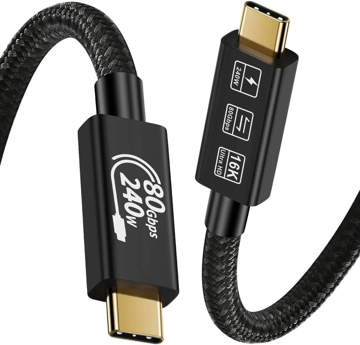 SMUGDESK SMUGDESK USB4 Cable 6.6Ft Thunderbolt 5 240W 80Gbps — product photo