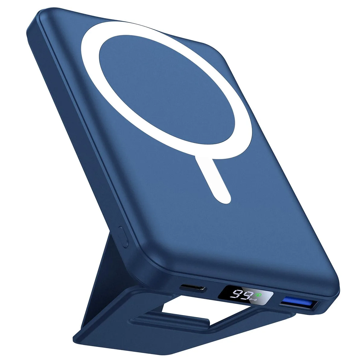 AOGUERBE KT-D009 10000mAh Magnetic Power Bank Dark Blue — product photo