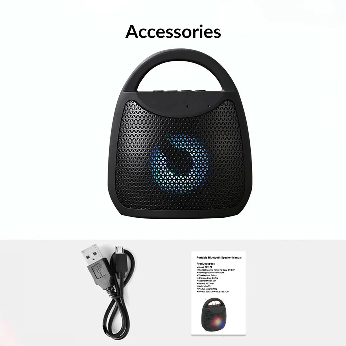 Glorine Glorine Bluetooth Portable Speaker 1200mAh 290g — product photo