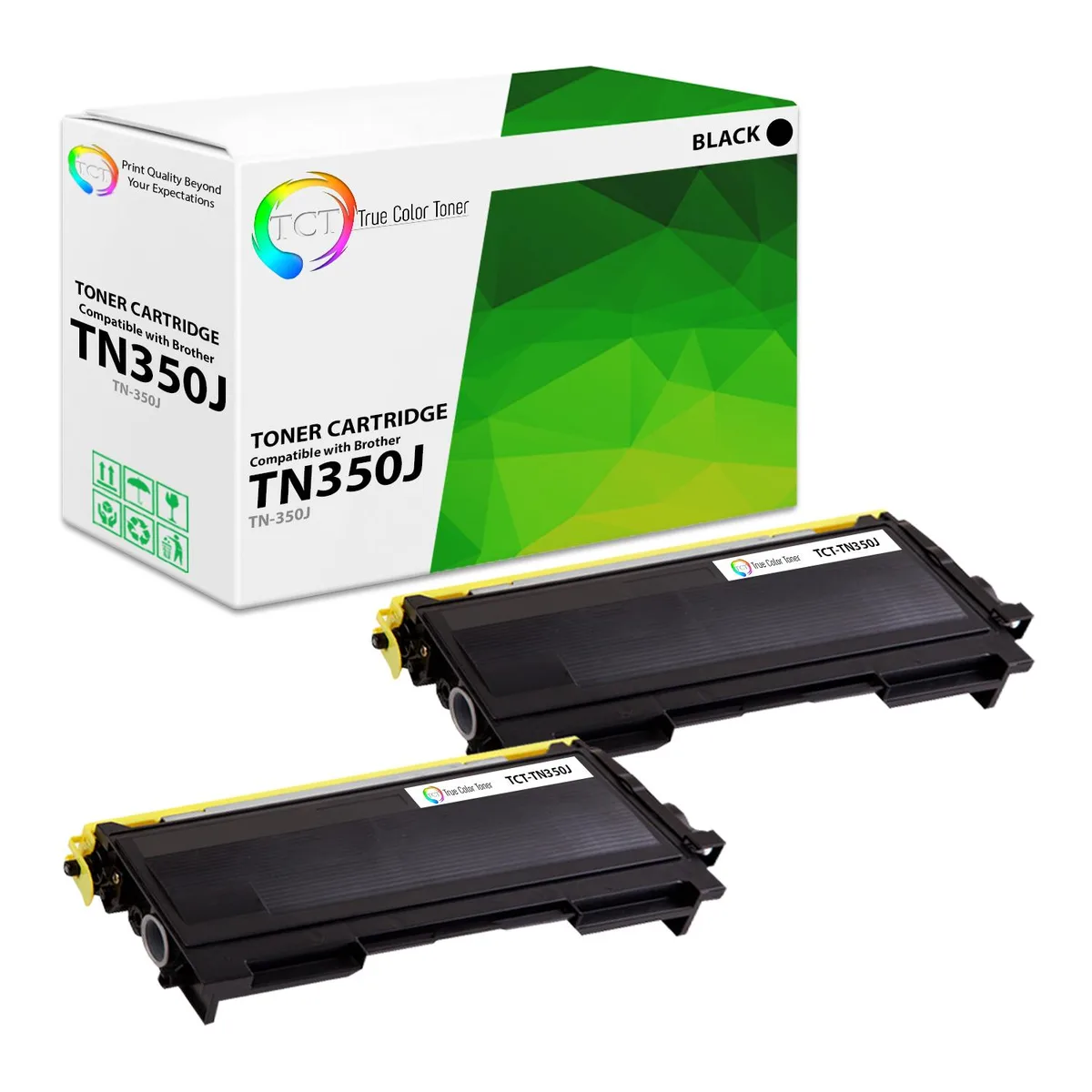 True Color Toner True Color Toner TN350 Black Toner Cartridge 2 Pack 5000 Pages — product photo