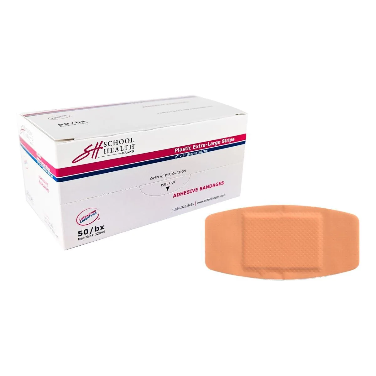 SH School Health Adhesive Bandages 2" x 4" 50 Count — product photo