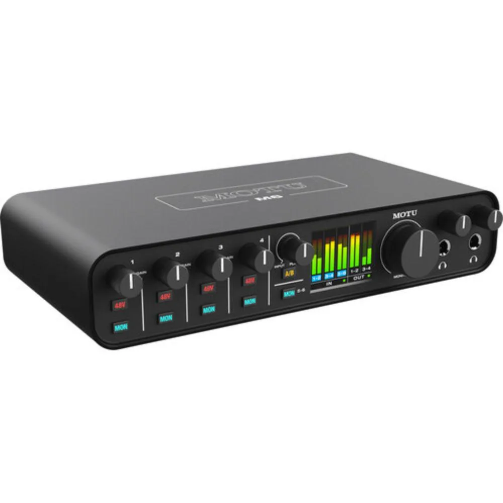 Motu Motu M6 Desktop 6x4 USB-C Audio MIDI Interface 24-Bit 192 kHz — product photo