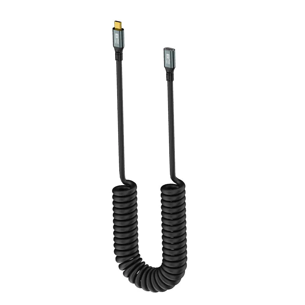 BUCIER BUCIER 20Gbps USB C Coiled Cable 100W 8K@60Hz 6ft — product photo