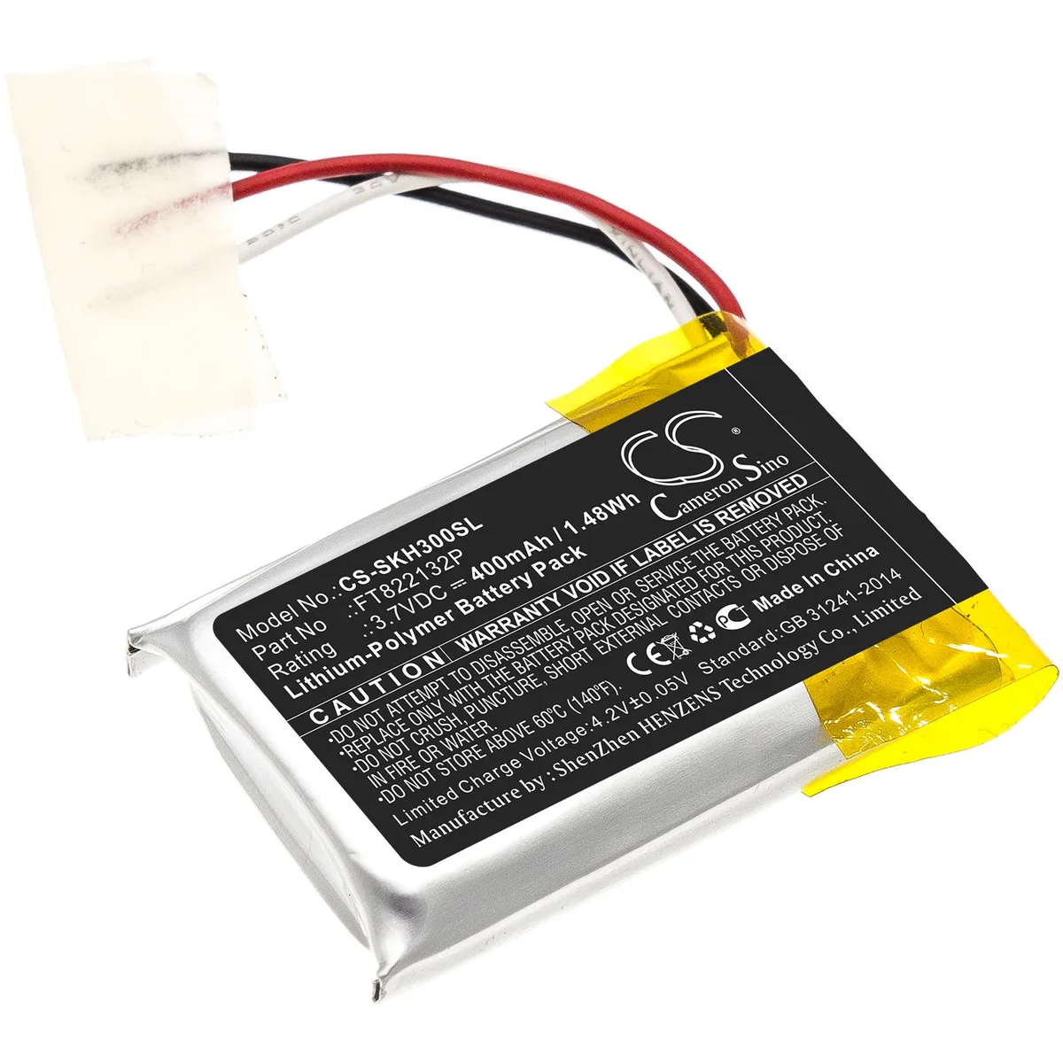 Cameron &amp; Co Cameron &amp; Co DS-CS-SKH300SL 400mAh Li-Polymer Battery — product photo