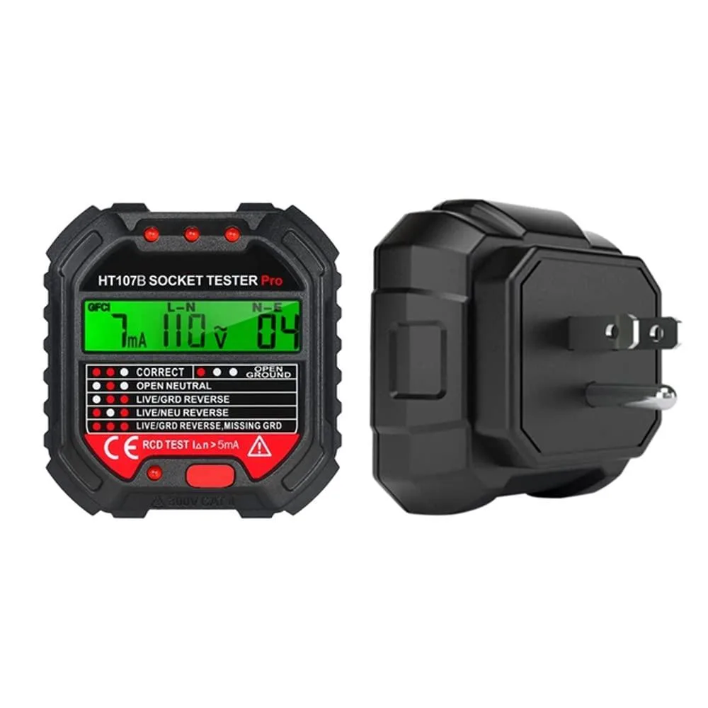 TaoTao TaoTao HT107B-US Socket Tester EU/UK/US Plug — product photo