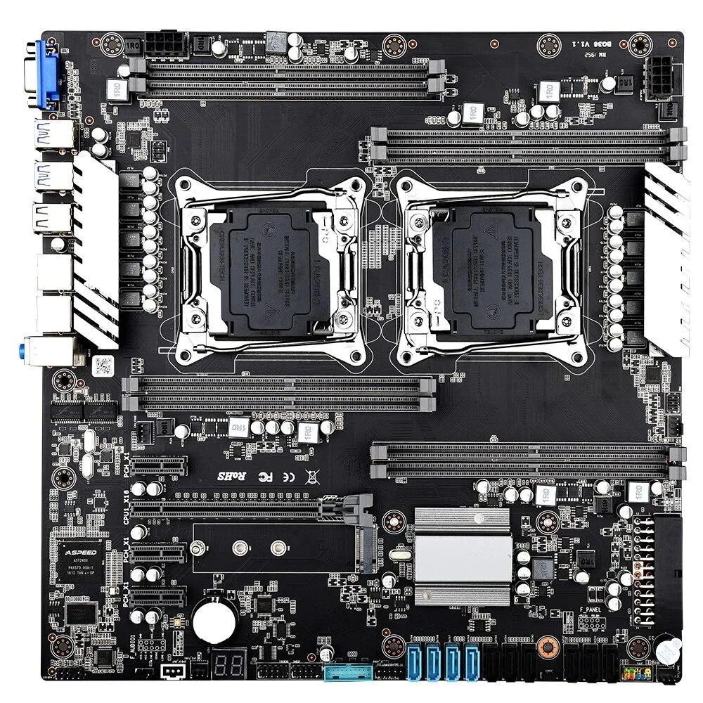 YINGHUA YINGHUA X99 Dual CPU Server Motherboard Xeon E5 2683 V4 64GB DDR4 RECC 10 SATA 3.0 — product photo