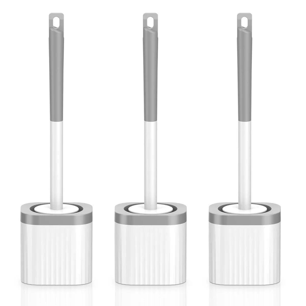  EZKEY Toilet Brush 3 Pack Grey White k010 — product photo