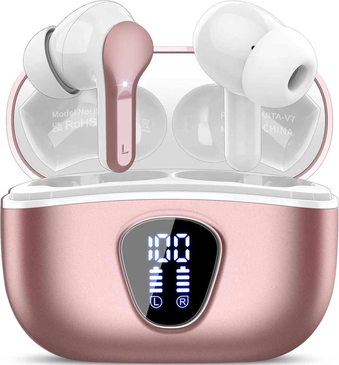 MAONO MAONO Bluetooth 5.4 Earbuds Rose Gold 48H 14.2mm — product photo
