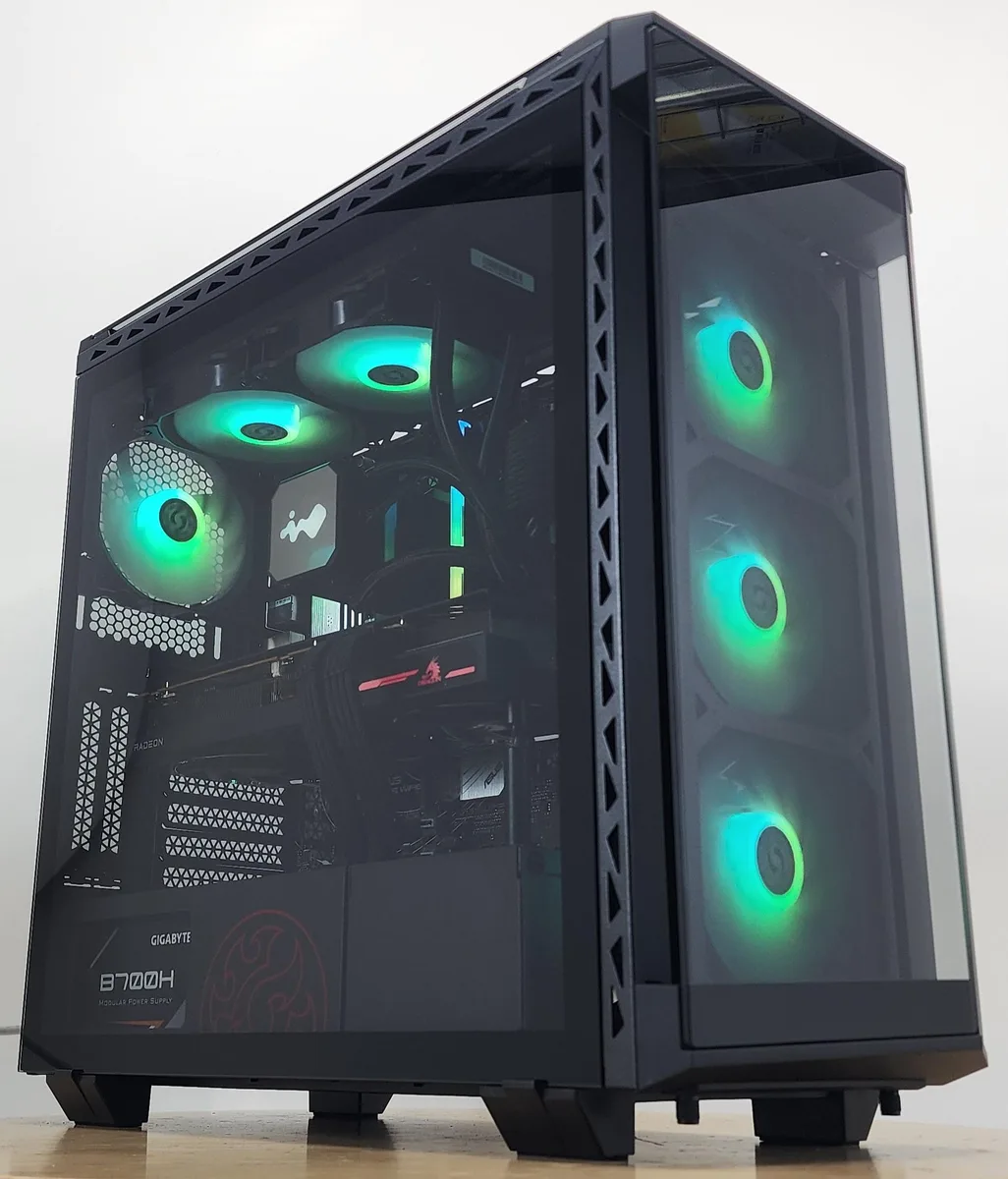 Custom Custom Ryzen 5 7600X 16GB DDR5 1TB NVME RX 6800 XT 240mm AIO gaming PC — product photo