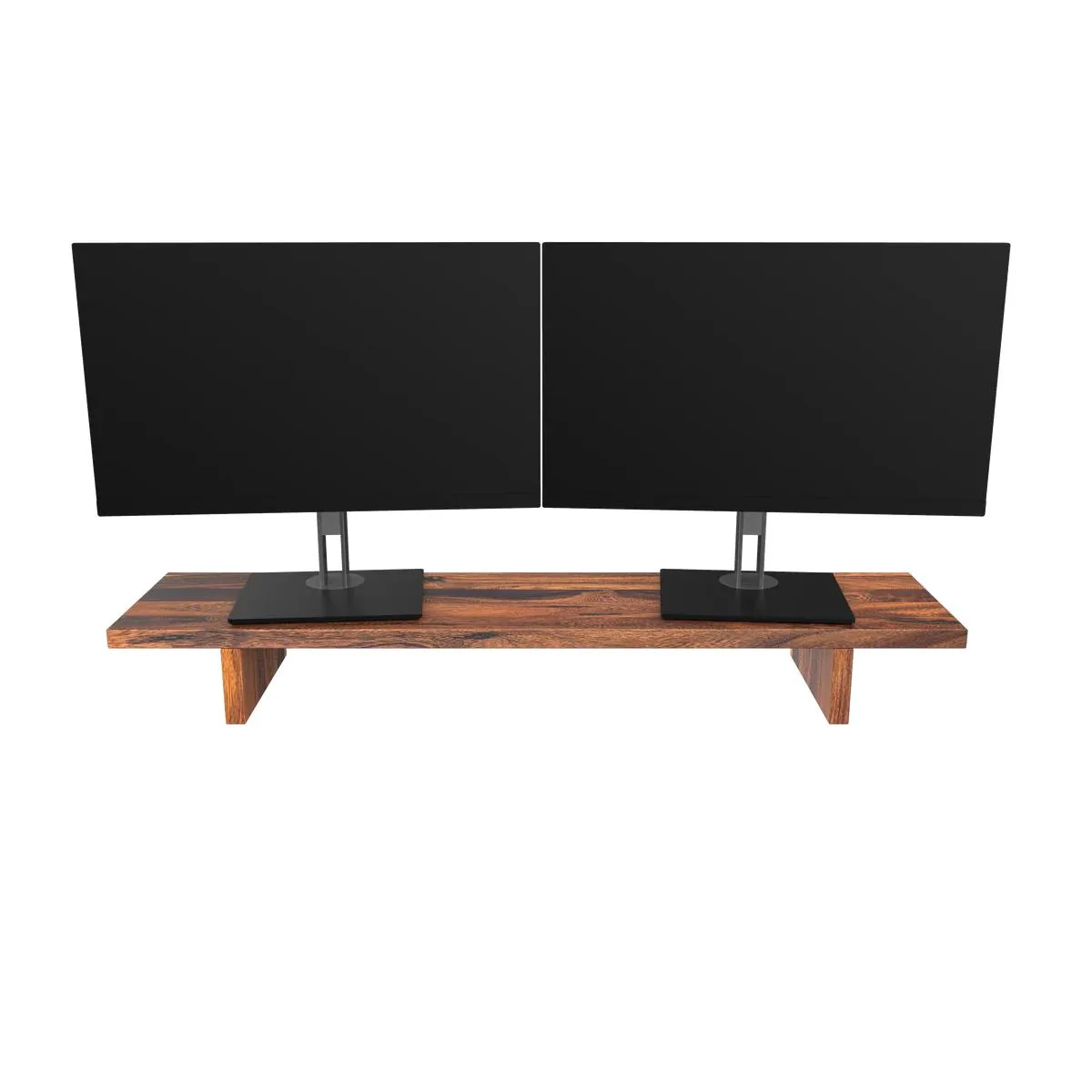 Desky Desky Minimal Monitor Stand Pheasantwood Hardwood 41.3" 4.9"H — product photo