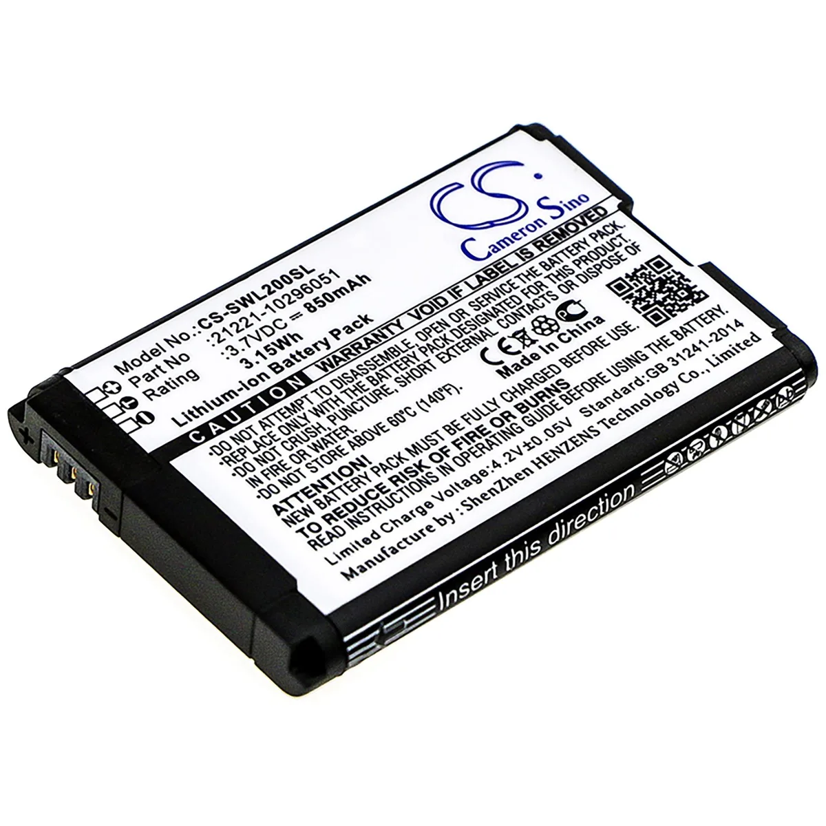 Cameron &amp; Co Cameron &amp; Co Battery for Siemens Rexton WL200AP BLU RCU 21221-10296051 — product photo