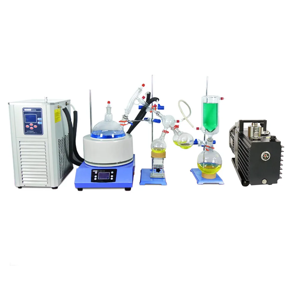 HNZXIB HNZXIB SPD-5L 5L Short Path Distillation Kit Rotary Vane Vacuum Pump Circulating Cooling Chiller 110V — product photo
